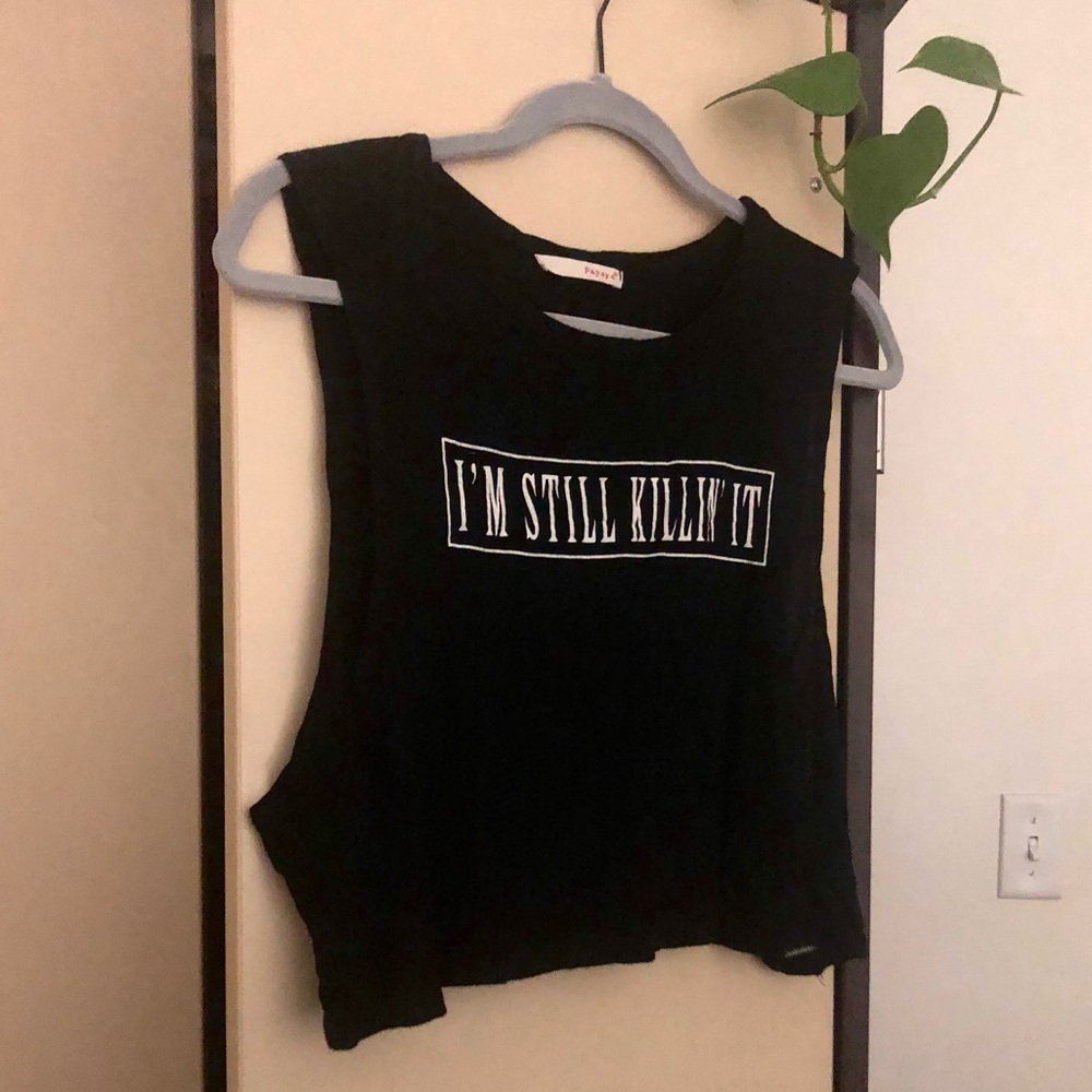 Papaya Loose Fitting Cropped Tank Top